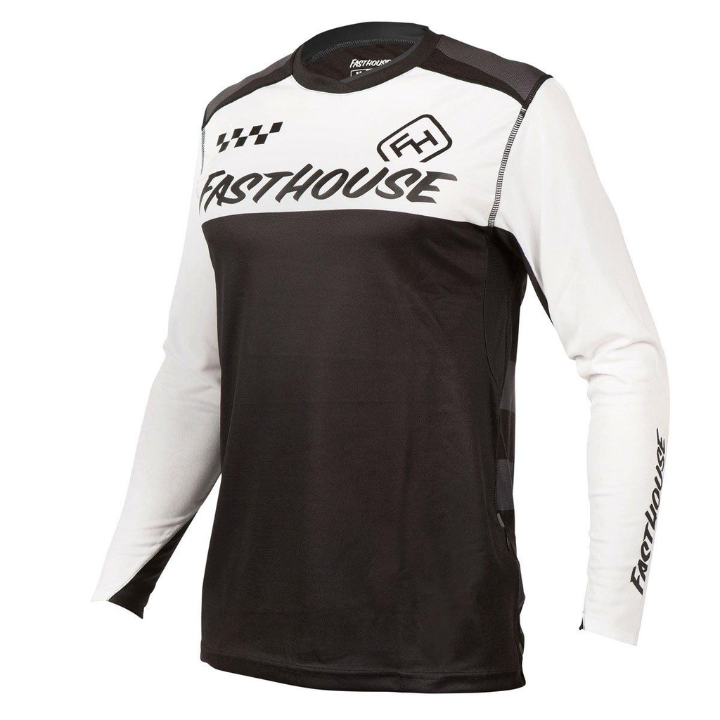 Fasthouse Alloy Block Jersey Ls 2021: White/black