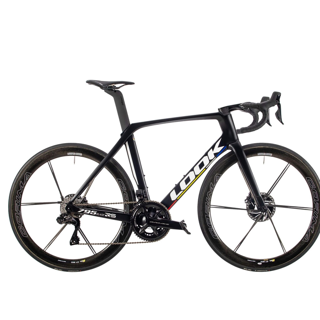 Look 795 Blade Rs Disc Brakes Dura Ace Di2 Road Bike 2022: Pro Team Black Glossy Matte