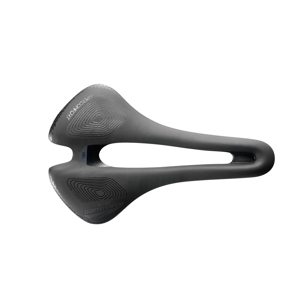 Selle San Marco Aspide Short Supercomfort Racing Saddle: Black/black