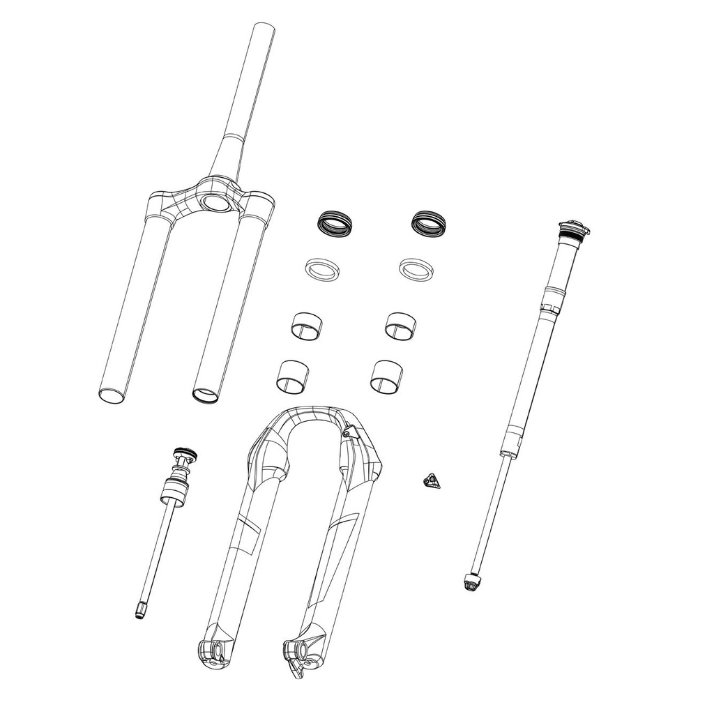 Rockshox Spare - Front Suspension Chassis Lower Leg Pike 2615 Disc Diffusionblack (Decals Not Included): Black 