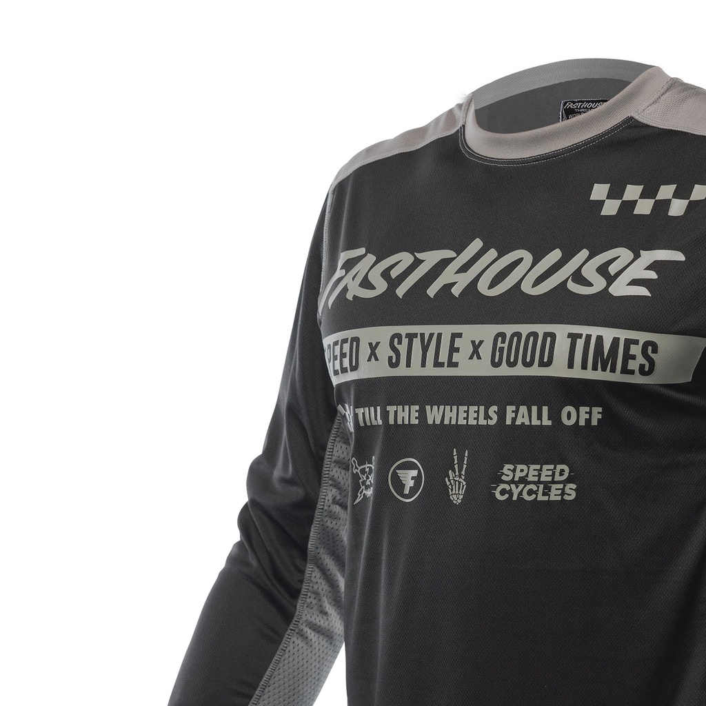 Fasthouse Grindhouse Domingo Long Sleeve Jersey 2021: Black M