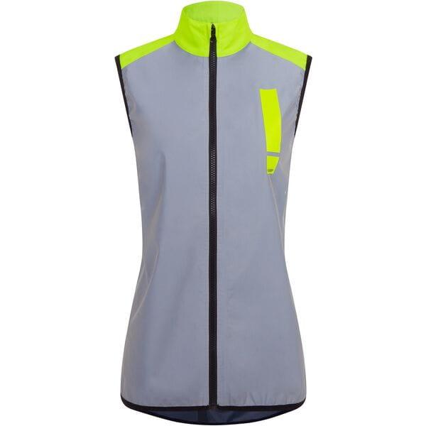 HUMP Women's Ultra Reflect Gilet - Silver Reflect / Hi-Viz Yellow - Size 