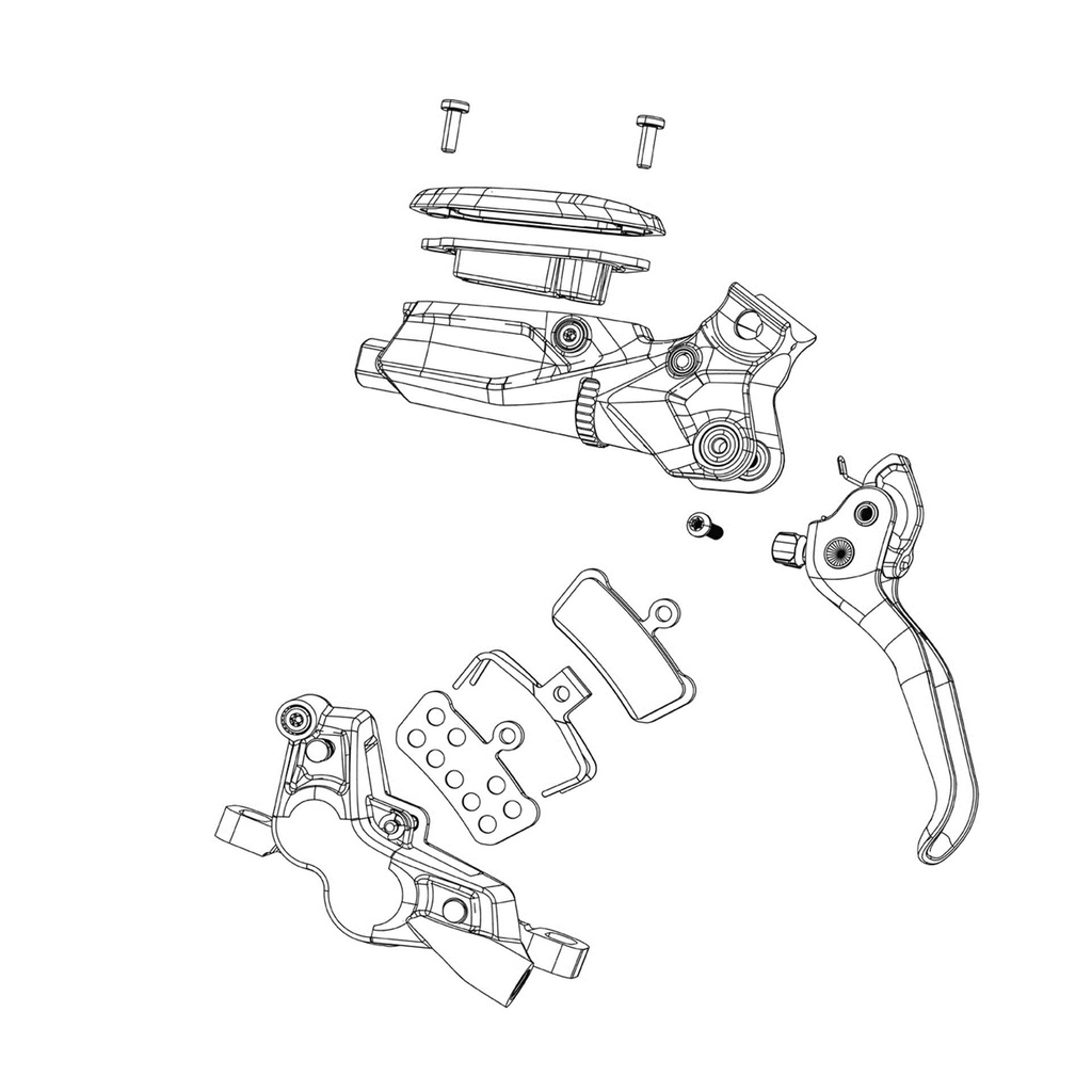 Sram Disc Brake Lever Reservoir Cap Kit - (Includes Reservoir Cap