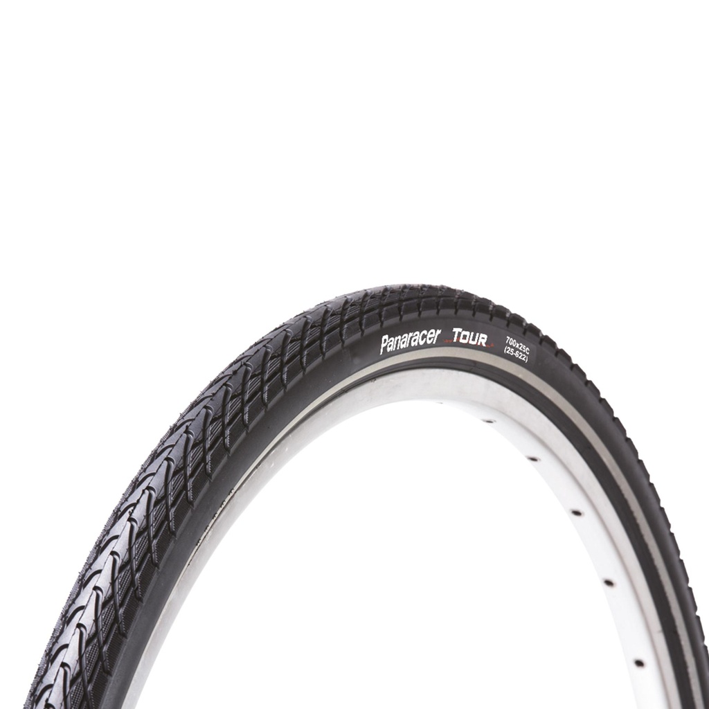 Panaracer Tour Wire Bead Tyre: Black/Black 700x25c