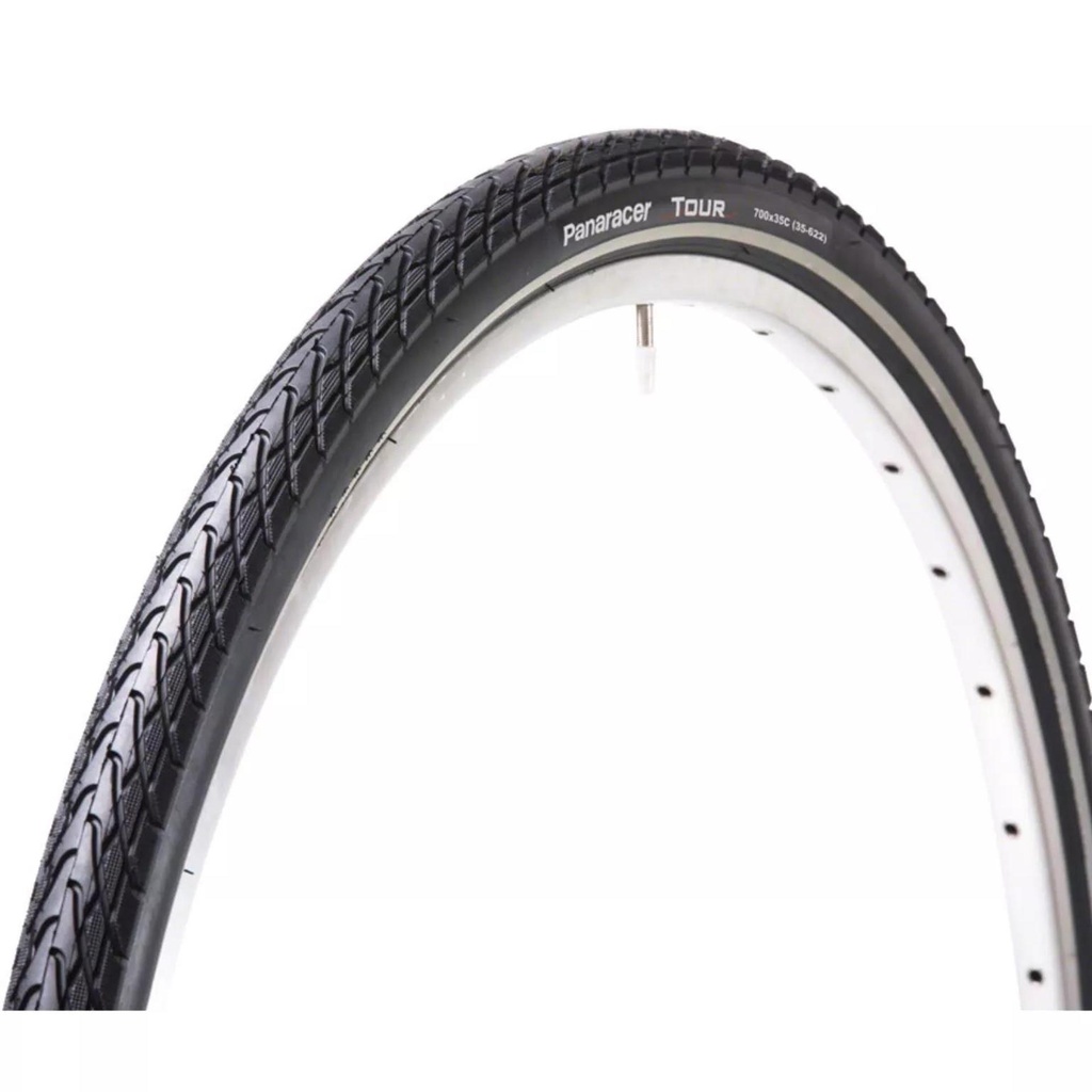 Panaracer Tour Reflective Wire Bead Tyre: Black 