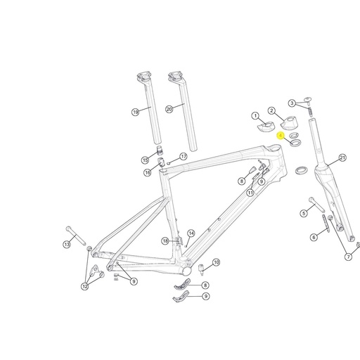 [BMS300711] Bmc Spare - Roadmachine Headset (w/o Topcone) (1 Piece):