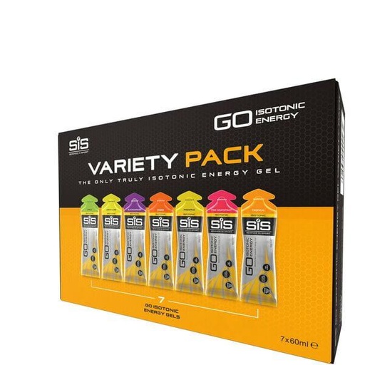 [FS00272SN] GO Isotonic Gel Variety Pack - Single Box of 7 Gels - Mixed