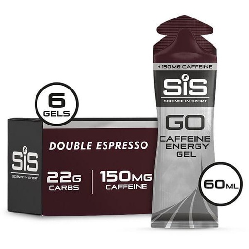 [FS22762SN] GO Energy Gel multipack - box of 6 gels - dbl espresso - 150mg caffeine