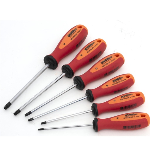 [UN629695] Unior Set Of Screwdrivers Tbi With Tx Profile And Hole 2024: Black Tr 10-15-20-25-27-30