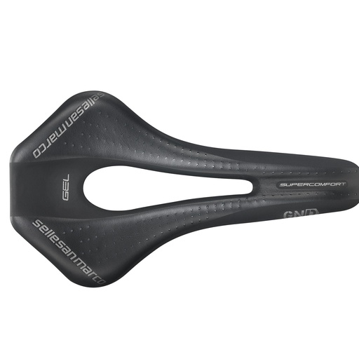 [SMS327LW001] Selle San Marco Gnd Open-fit Supercomfort Racing Gel Saddle 2021: Black/black Wide (l3)